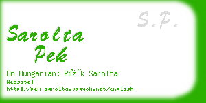 sarolta pek business card